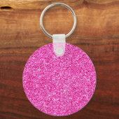 Rosa Glitzer Aussehen Elegante Leere benutzerdefin Schlüsselanhänger (Vorderseite)