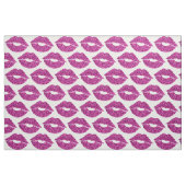 Rosa Glitzer Aussehen Lippen Muster Stoff (Fat Quarter (45,7 x 55,9 cm))