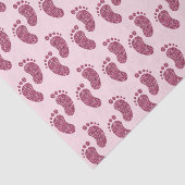 Rosa Glitzer-Baby-Mädchen-Fuß-Druck-Muster Seidenpapier (Ausschnitt)