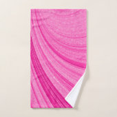 Rosa Glitzer Badhandtuch Set (Handtuch)