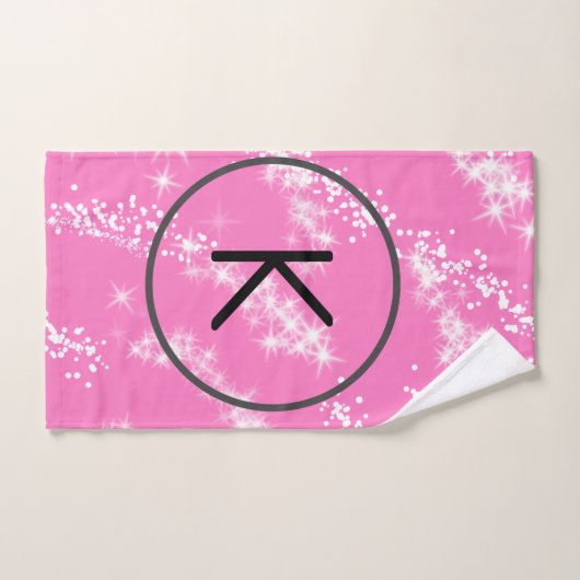 Rosa Glitzer Badhandtuch Set (Handtuch)