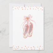 Rosa Glitzer Ballerina Geburtstagsfeier Einladung (Rückseite)