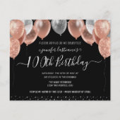 Rosa Glitzer Balloons 100. Geburtstagsparty (Vorderseite)