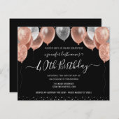 Rosa Glitzer Balloons 40. Geburtstag Party (Vorne/Hinten)