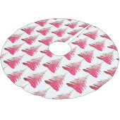 Rosa Glitzer Bäume Weihnachtsbaumrock Polyester Weihnachtsbaumdecke (Schrägansicht)