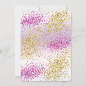 Rosa Glitzer Birthday Einladung (Rückseite)