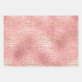 Rosa Glitzer Black Cheetah Leopard Geschenkpapier Set (Vorderseite 3)