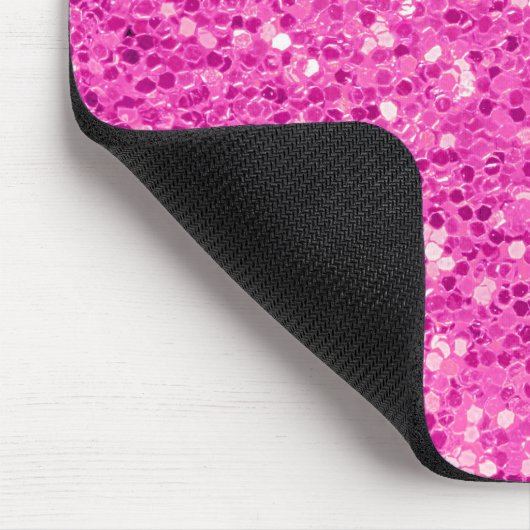 Rosa Glitzer Blende Mousepad (Ecke)