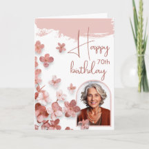 Rosa Glitzer Blume Blumenbeete Foto 70. Geburtstag