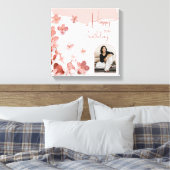 Rosa Glitzer Blume Blumenstrauß Foto 50. Geburtsta Leinwanddruck (Insitu (Schlafzimmer))