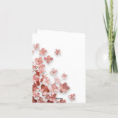 Rosa Glitzer Blume Blumenweibchen Geburtstag Dankeskarte (Rückseite)