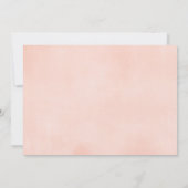 Rosa Glitzer Blütendusche Girl Einladung (Rückseite)