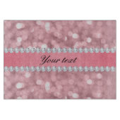 Rosa Glitzer Bokeh und Diamonds Personalisiert Schneidebrett (Vorderseite)