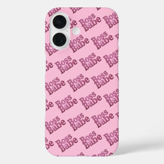 Rosa Glitzer Boss Babe Case-Mate iPhone Hülle (Rückseite)