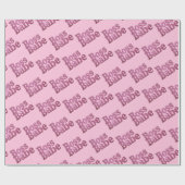 Rosa Glitzer Boss Babe Geschenkpapier (Flach)