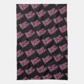 Rosa Glitzer Boss Babe Geschirrtuch (Vertikal)