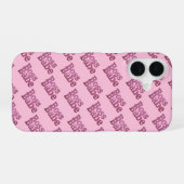 Rosa Glitzer Boss Babe iPhone 16 Hülle (Rückseite (Horizontal))