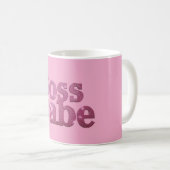 Rosa Glitzer Boss Babe Kaffeetasse (VorderseiteRechts)