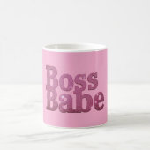 Rosa Glitzer Boss Babe Kaffeetasse (Mittel)
