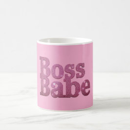 Rosa Glitzer Boss Babe Kaffeetasse
