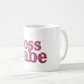 Rosa Glitzer Boss Babe Kaffeetasse (VorderseiteRechts)
