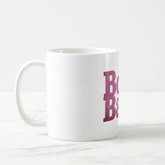 Rosa Glitzer Boss Babe Kaffeetasse (Links)