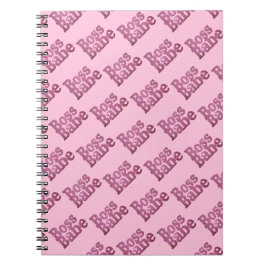 Rosa Glitzer Boss Babe Notizblock