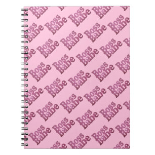 Rosa Glitzer Boss Babe Notizblock