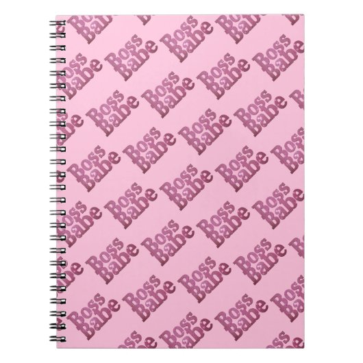 Rosa Glitzer Boss Babe Notizblock (Vorderseite)