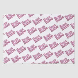 Rosa Glitzer Boss Babe Seidenpapier