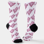 Rosa Glitzer Boss Babe Socken (Gewinkelt)