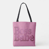 Rosa Glitzer Boss Babe Tasche (Rückseite)