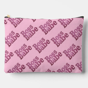 Rosa Glitzer Boss Babe Zubehörtasche