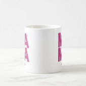 Rosa Glitzer Bow MAMA Coquette Ästhetische Mutter Kaffeetasse (Mittel)