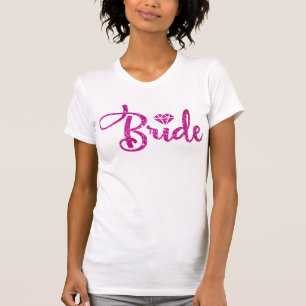 Rosa Glitzer Braut Brautparty Party Hochzeit T-Shirt