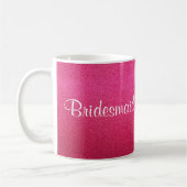 Rosa Glitzer-Brautjungfern-Tasse Kaffeetasse (Links)