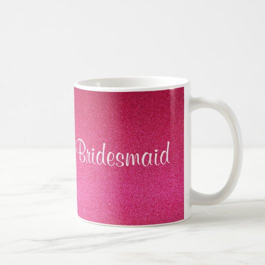 Rosa Glitzer-Brautjungfern-Tasse Kaffeetasse (Rechts)