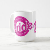 Rosa Glitzer Bride Kaffeetasse (Vorderseite Links)