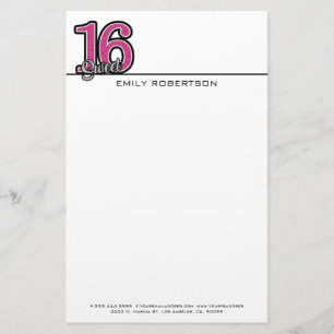 Rosa Glitzer Briefpapier