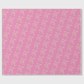 Rosa Glitzer Buchstabe K Geschenkpapier (Flach)