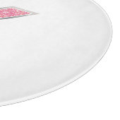 Rosa Glitzer Buchstabe K Schneidebrett (Ecke)