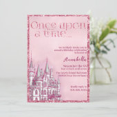 Rosa Glitzer Burg MASI - Museo d'arte della Svizze Einladung (Stehend Vorderseite)