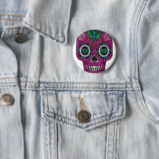 Rosa Glitzer Button (Beispiel)