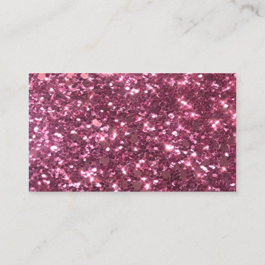 Rosa Glitzer Cartoon Haushaltshilfe Reinigungsserv Visitenkarte (Rückseite)