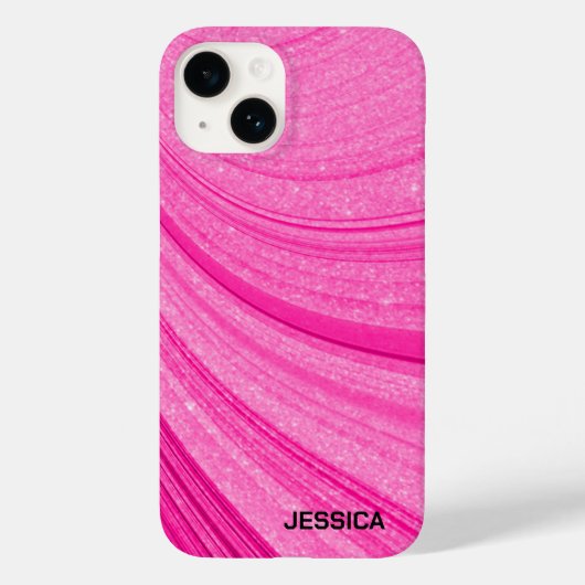 Rosa Glitzer Case-Mate iPhone Hülle (Rückseite)