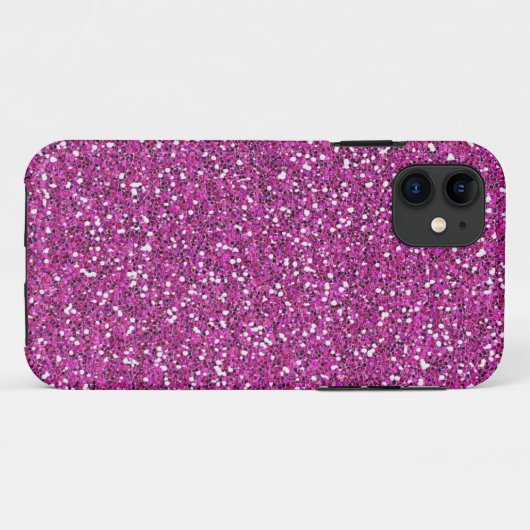 Rosa Glitzer Case-Mate iPhone Hülle (Rückseite (Horizontal))