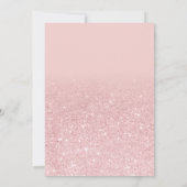 Rosa Glitzer Chic Brunch Bubbly Brautparty Einladung (Rückseite)
