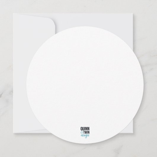 Rosa Glitzer Circle Einladung (Rückseite)