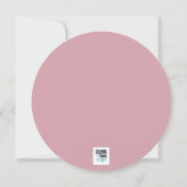 Rosa Glitzer Circle Einladung (Rückseite)