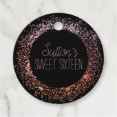 Rosa Glitzer Circle Geschenkanhänger (Vorderseite)